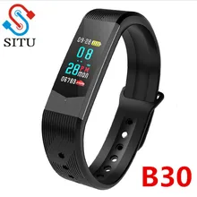 SITU 3D UI Смарт фитнес-трекер Спорт на открытом воздухе Smartband водонепроницаемый HeartRate кровяное давление браслет Мода B30 женские часы