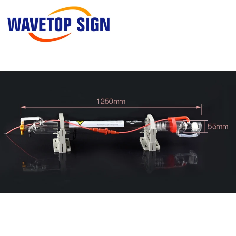 WaveTopSign 60 Вт Co2 лазерная трубка длиной 1250 мм диаметром Модернизированная