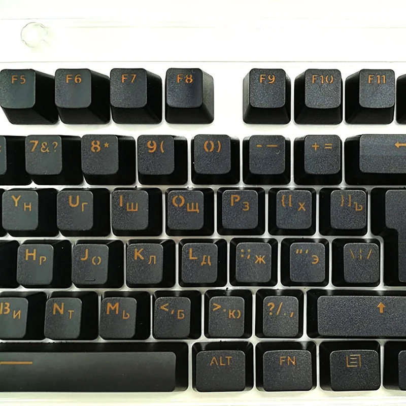 Черно белая крышка ключа ABS на русском языке s для переключателей Cherry MX