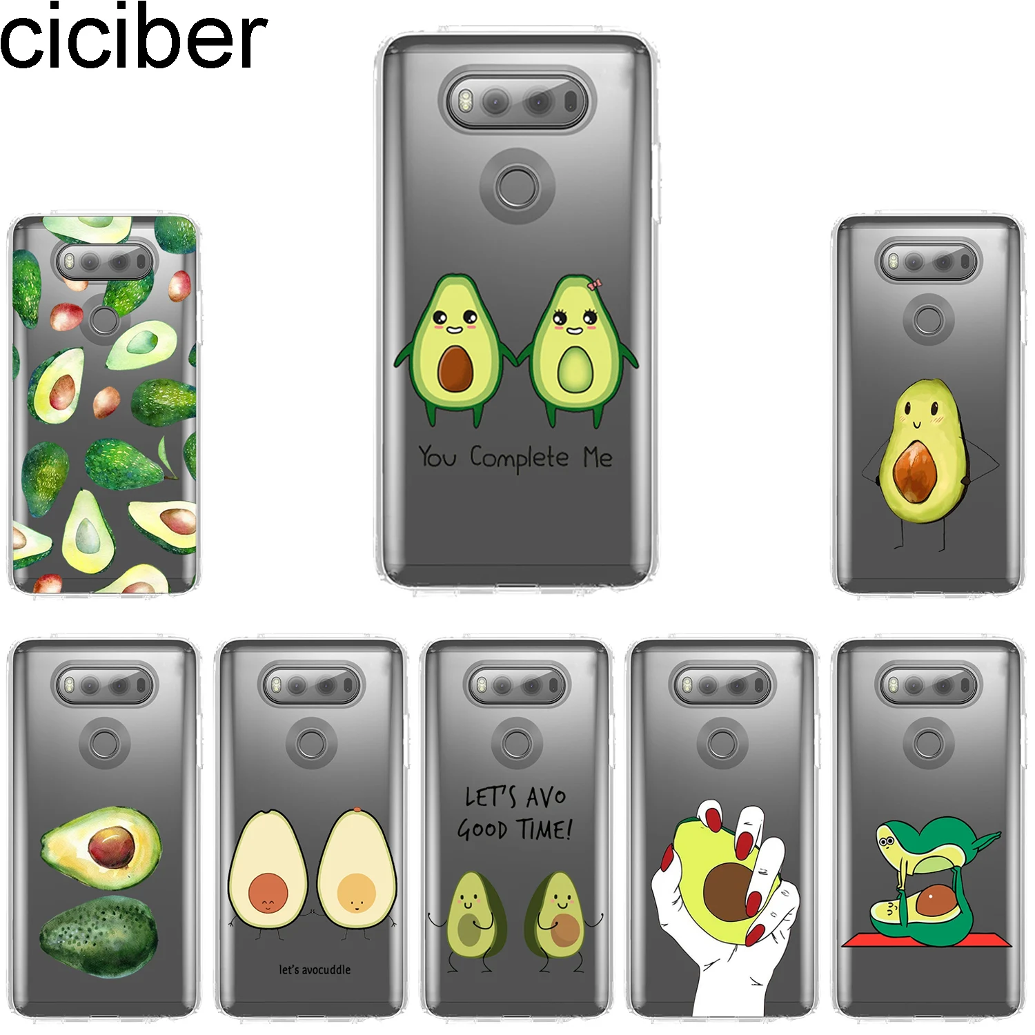 ciciber for LG G7 G6 G5 G4 V40 V35 V30 V20 Phone Case K11 K10 K9 K8 K4 2018 2017 X Power 3 2 Q Stylus 6 7 Fruit Avocado |