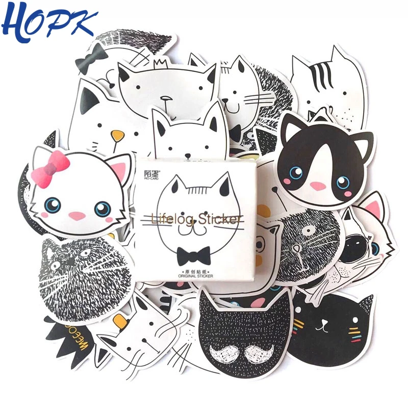 

45 Pcs/Set Cute Cat Stickers Planner Scrapbooking Decoration Diy Label Journal Sticker Diary Album Stick Stationery