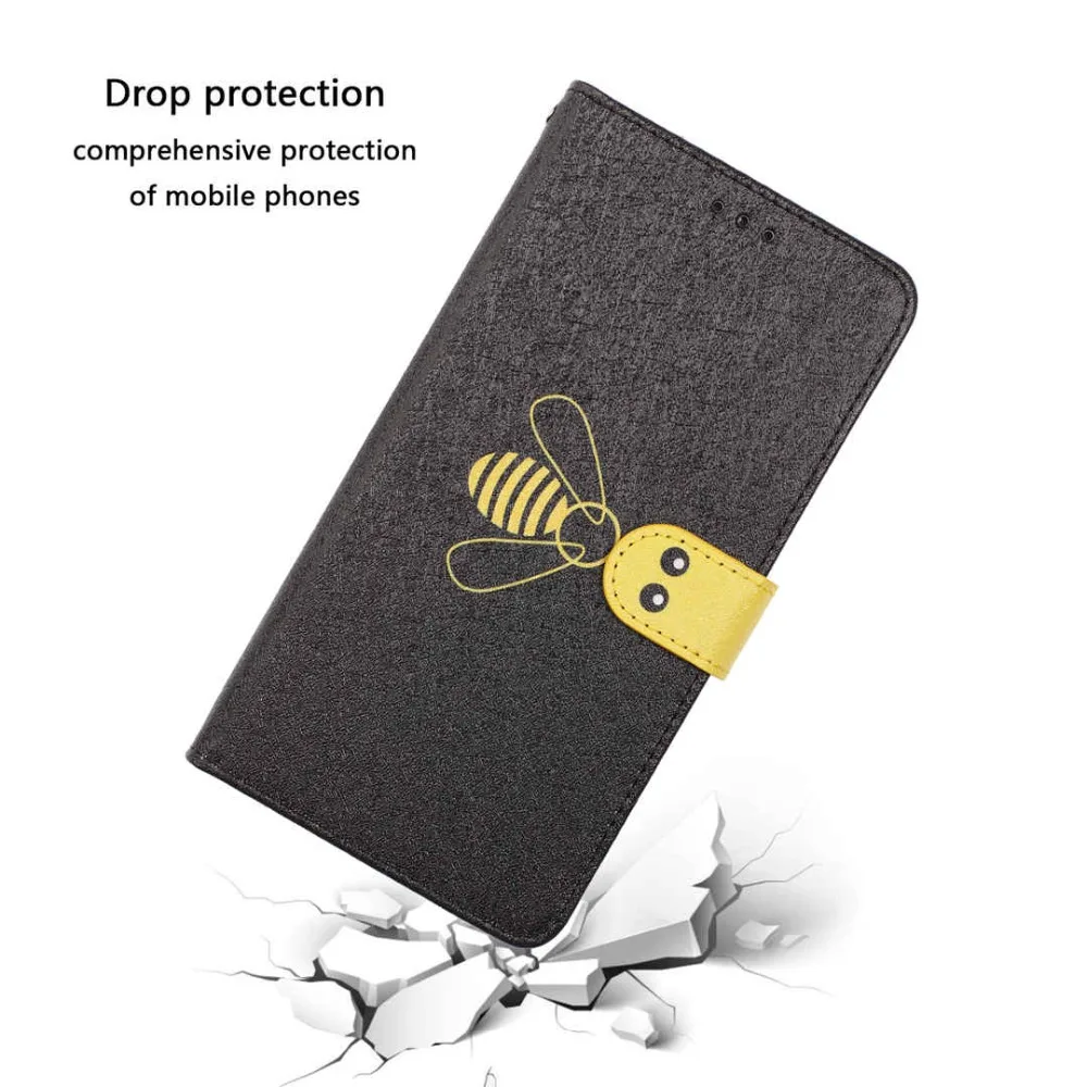 

Wallet Card Phone Case For Samsung Galaxy A10 A20 A30 A40 A50 A70 M10 M20 M30 S10 S10E S9 S8 Plus S7 Edge Bee Flip Leather Coque