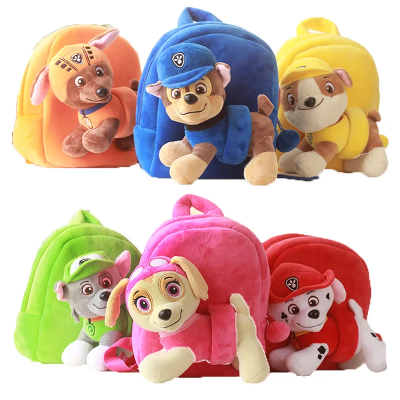 

Paw Patrol Dog Stuffed Plush Toy Dolls Cartoon Kindergarten School Bag Baby Bag Snack Bag Children's Backpack Kids Toy Gift