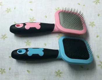 

New Cat Dog Accessories Soft Comfortable Plastic Handle Hair Removal Brush Airbag Pet Grooming Pin Comb Steel Needles For Puppy