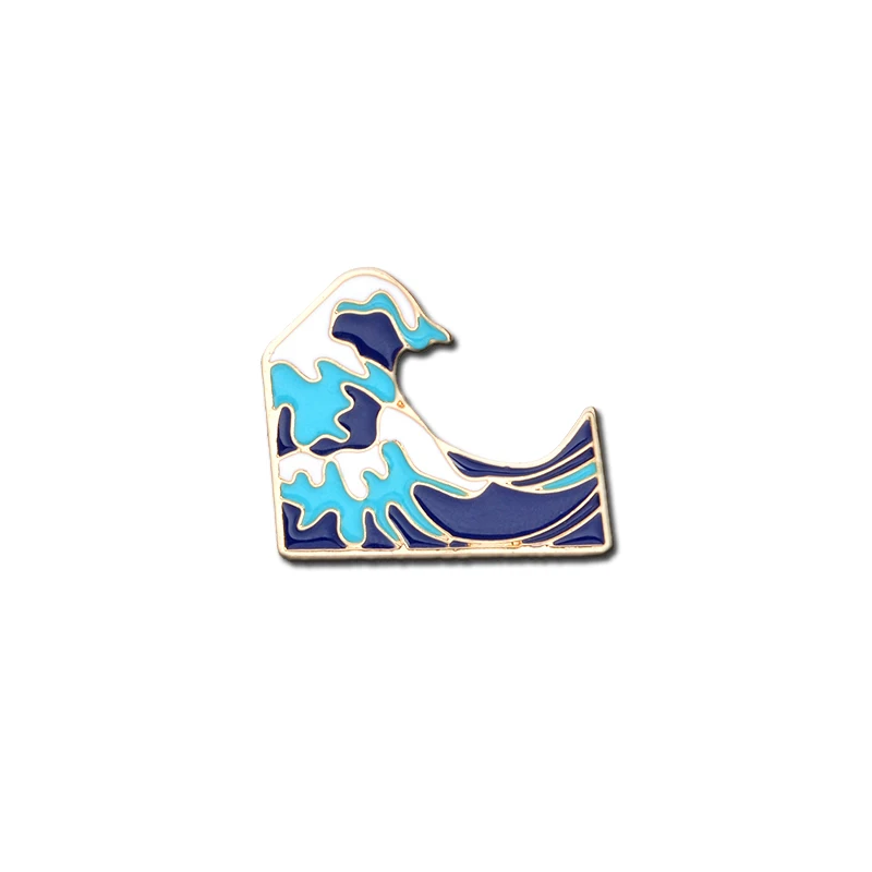 

Ocean wave pins brooch Men women clothing backpack bag accessories Ocean jewelry Wave jewelry gift for friend
