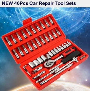 

20 Set 46Pcs/Lot Spanner Socket 1/4" Car Repair Tool Ratchet Wrench Set for Auto Repairing