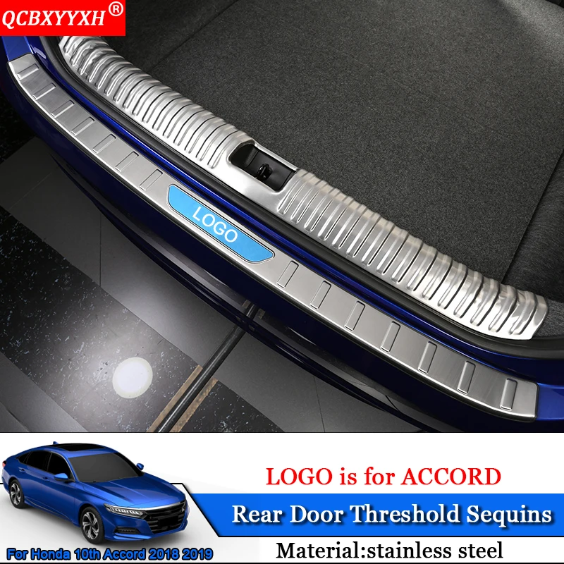 

QCBXYYXH Car-styling Car Internal External Scuff Plate/ Door Sill Threshold Trim Car Accessories For Honda 10th Accord 2018 2019