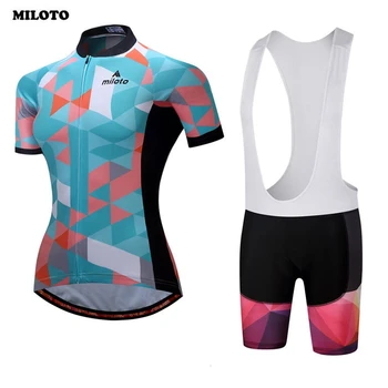 

2017 Women Cycling Ropa Ciclismo Bike Short Sleeve Jersey Bib Shorts Set Bicycle Girls Sportswear Clothing Suit