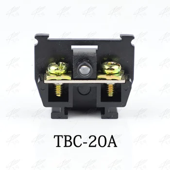 

10pcs 20A Rail Mounted Screw Terminal Block Connector combination TBC-20 TBC-20A 600V 20A