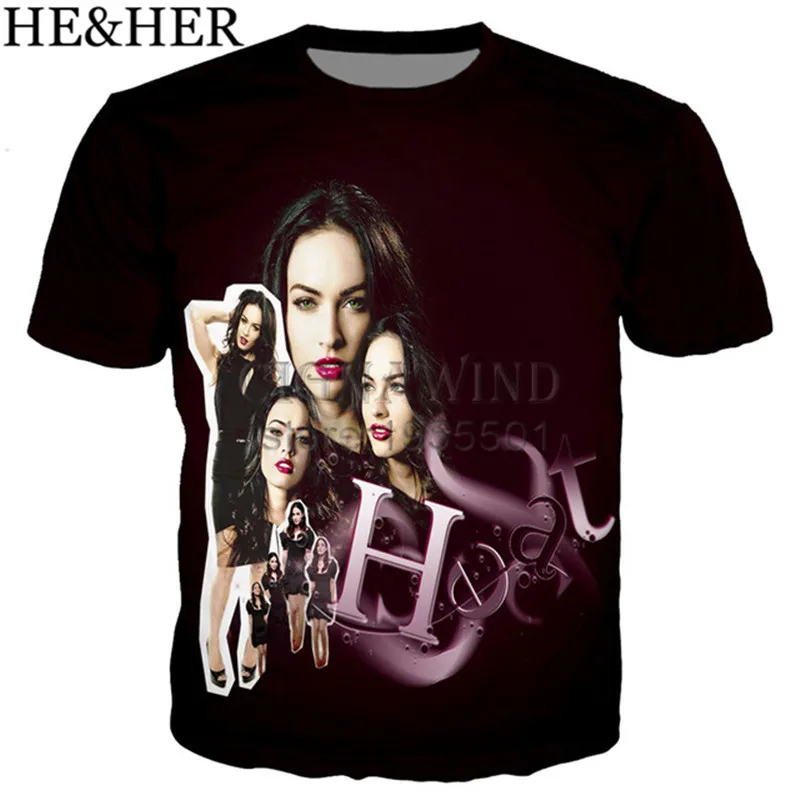 

Latest arrival fashion t shirt men/women actor Megan Fox 3D printed t-shirts unisex Harajuku style tshirt streetwear summer tops