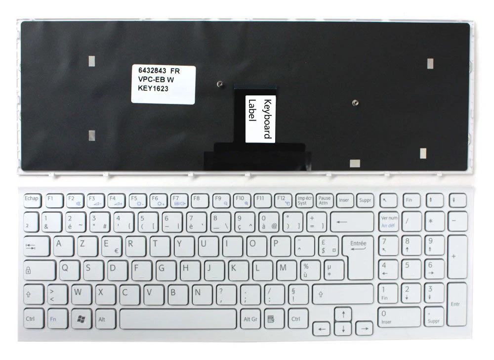 

News notebook Laptop keyboard for SONY Vaio VPCEB15FBBI fr/french layout
