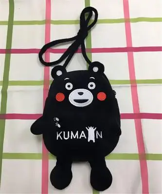 Модный мультяшный рюкзак/сумка Kumamon Anpanman Пикачу Мой сосед Тоторо для подростков мальчик и девочка Холст плюшевый рюкзак/сумка - Цвет: Kumamon C