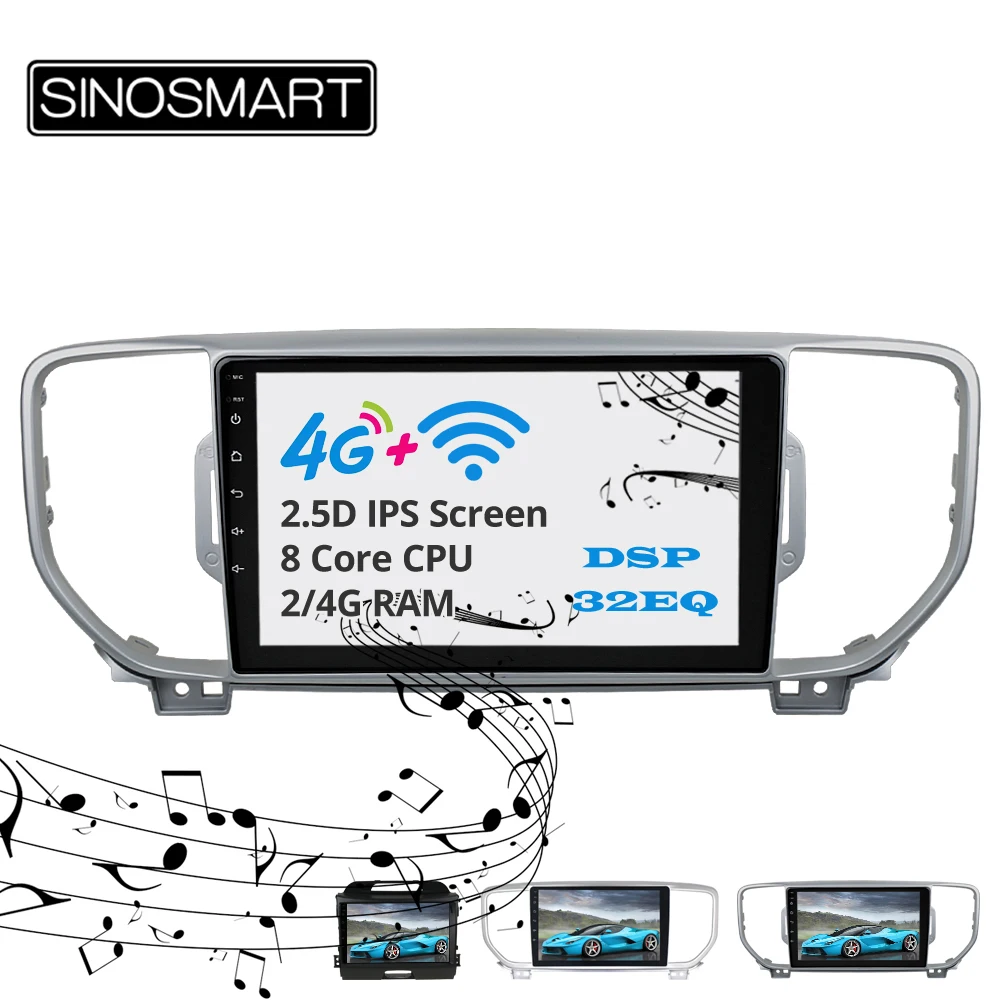Perfect Sinosmart  Android 8.1 2Din IPS/QLED 2.5D screen car gps radio navigation player for Kia Sportage QL/R/KX5 2010-2019 18