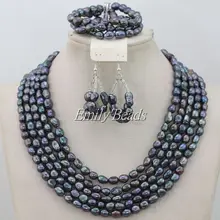 Модные бусины барочного жемчуга, ожерелье, набор свадебных ювелирных изделий для невесты, Модный женский комплект ювелирных изделий с жемчугом,, FP071