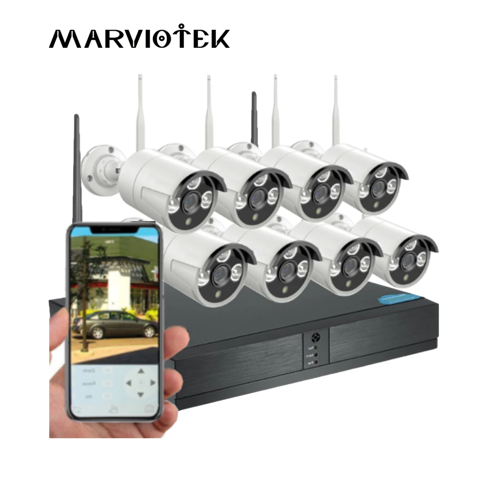 

Home Security Camera System WiFi Waterproof Outdoor CCTV Camera System Wireless Video Surveillance camera NVR kit 8 cameras WIFI