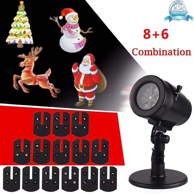 outdoor indoor christmas night light projector with 14 switchable