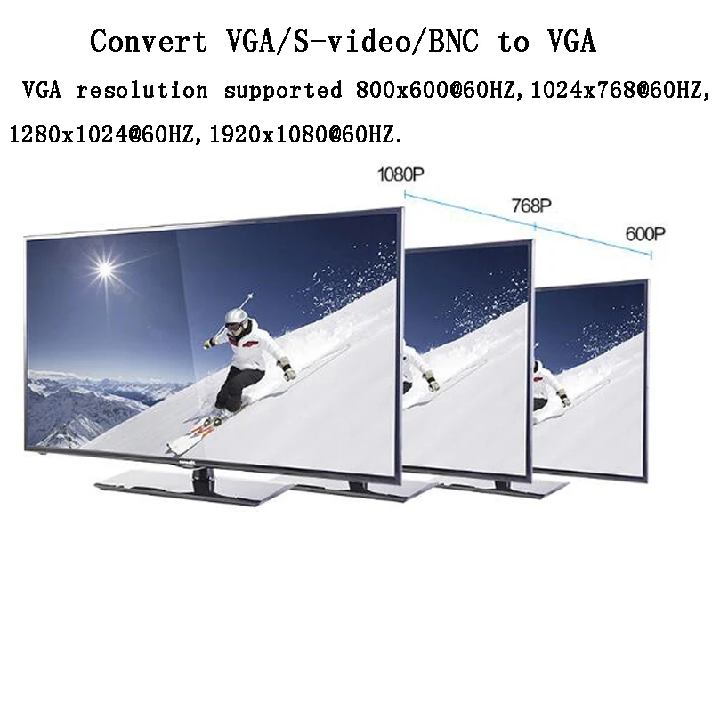 BNC к VGA видео конвертер Композитный S-Video вход к ПК VGA выход адаптер цифровой коммутатор коробка для ПК MACTV камера DVD DVR