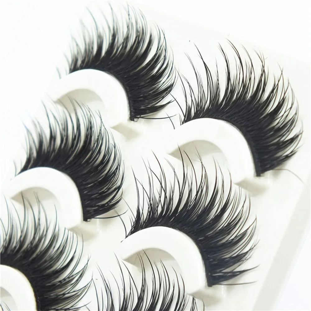 Buy 5 Pairs Natural Sparse Cross Eye Lashes Extension Women Beauty Makeup Long
