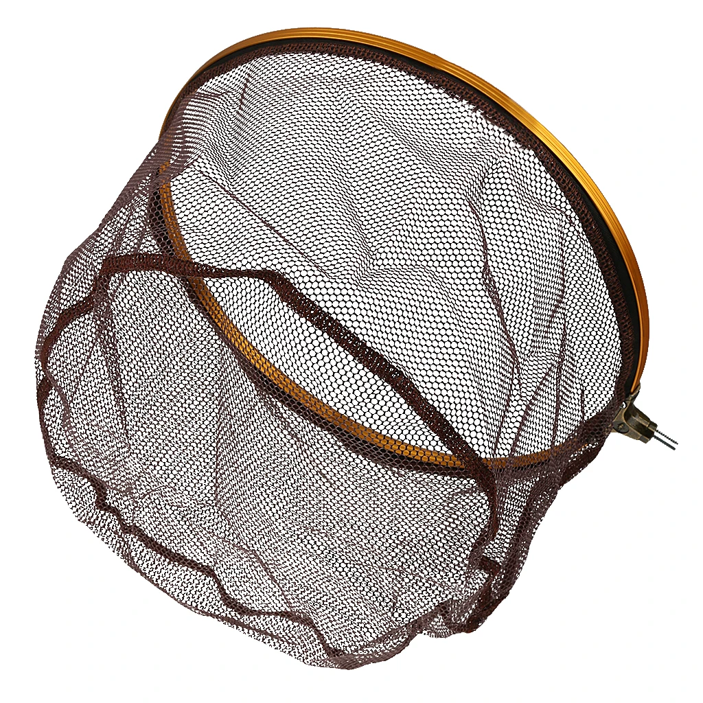 Folding Stainless Steel Fishing Landing Net Carp Trout Fish Net-35cm Red de pesca Filet de peche