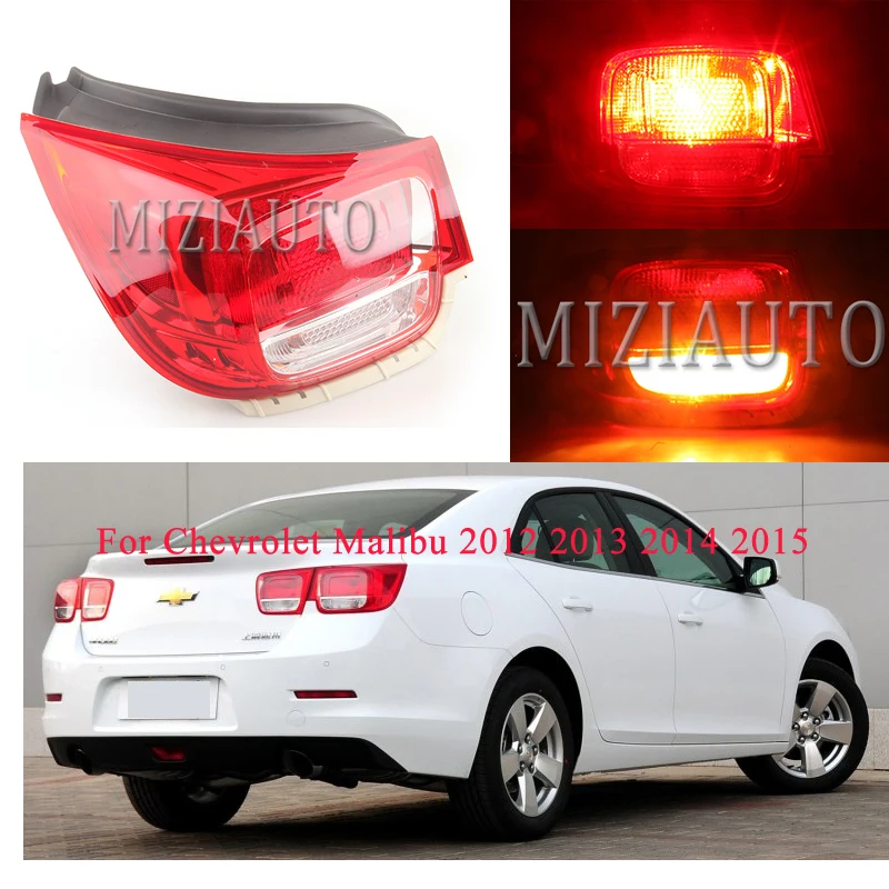 

MIZIAUTO Rear Brake Light outer side Assembly for Chevrolet Malibu 2012 2013 2014 2015 Rear Tail Light Bumper Light Tail Stop