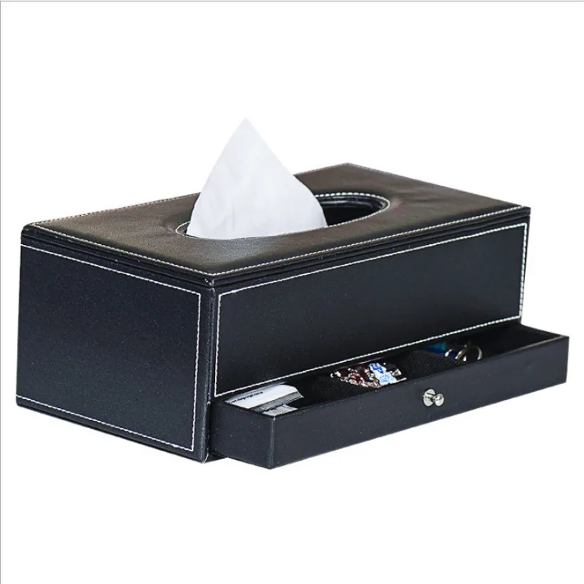 Multi Function PU Tissue Box Durable Rectangle Paper Container Home