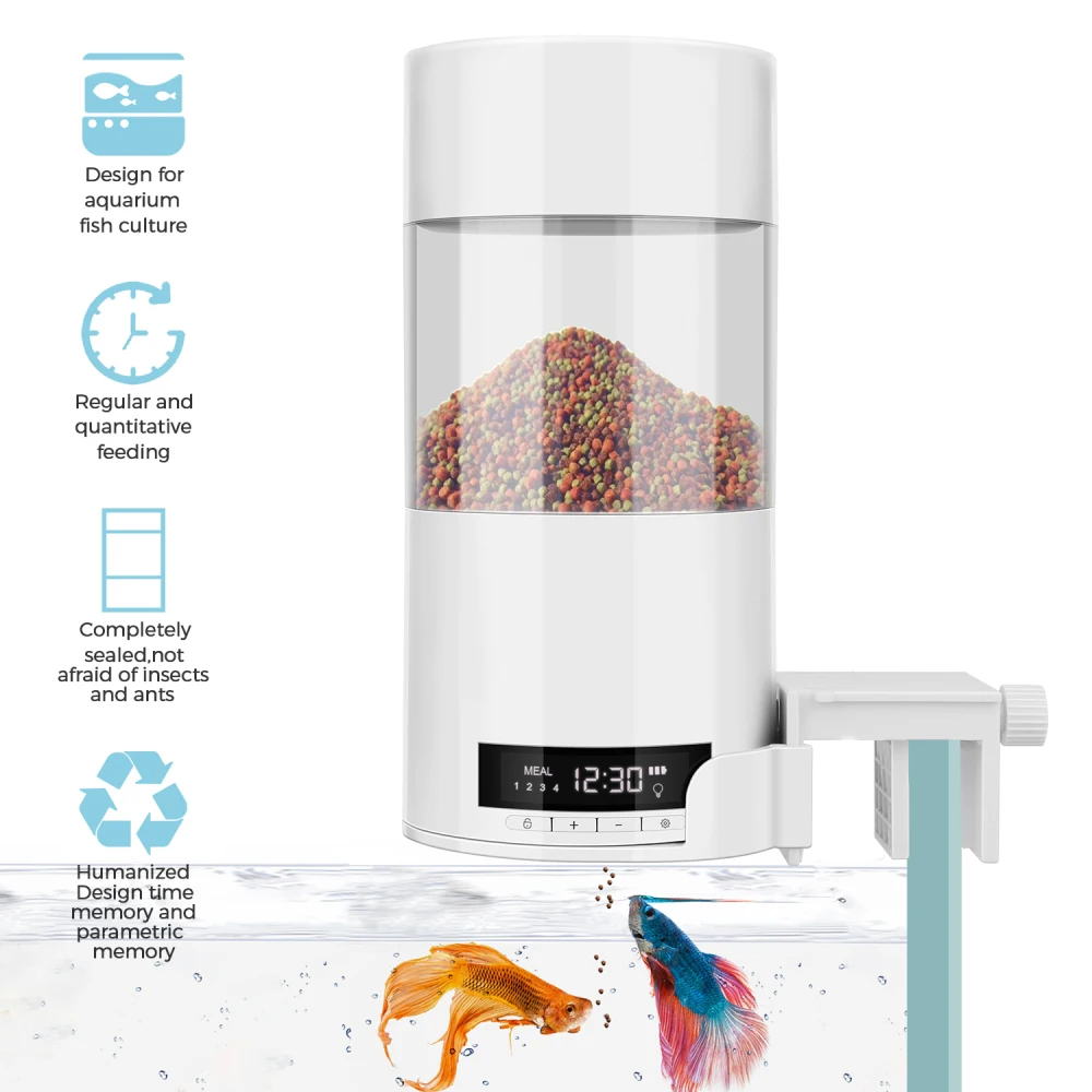 

Aquarium Automatic Fish Feeder For Fish Tank Auto Feeders With Timer Pet Feeding Dispenser LCD Display Fish Feeder