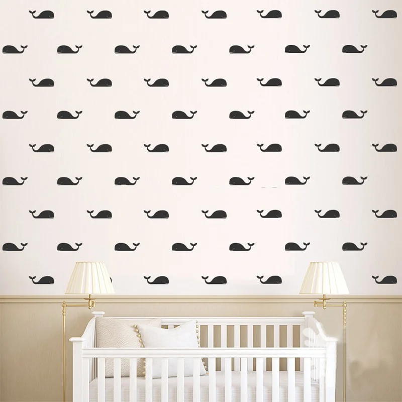 

Whale Wall Decal Fish Whales Wall Sticker DIY Baby Room Home Decoration Wall Art Wall Stickers for Kids Rooms 70pcs/set