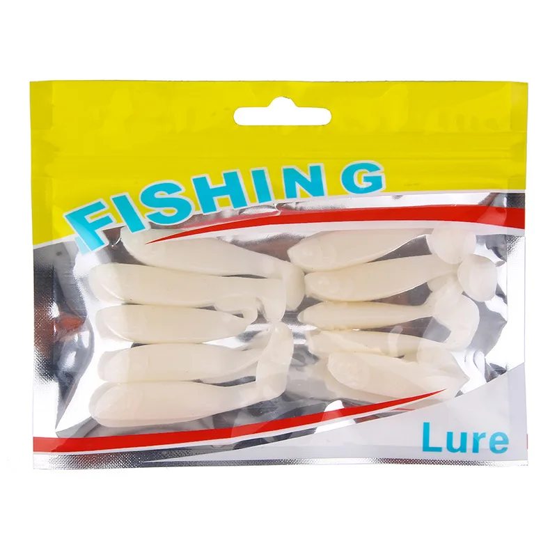 Color Soft Lure Bait Freshwater Fishing 2g/5cm 10/PCS Bionic Fishing Bait T-tail Silicone Bait Fishing Tackle jooyoo