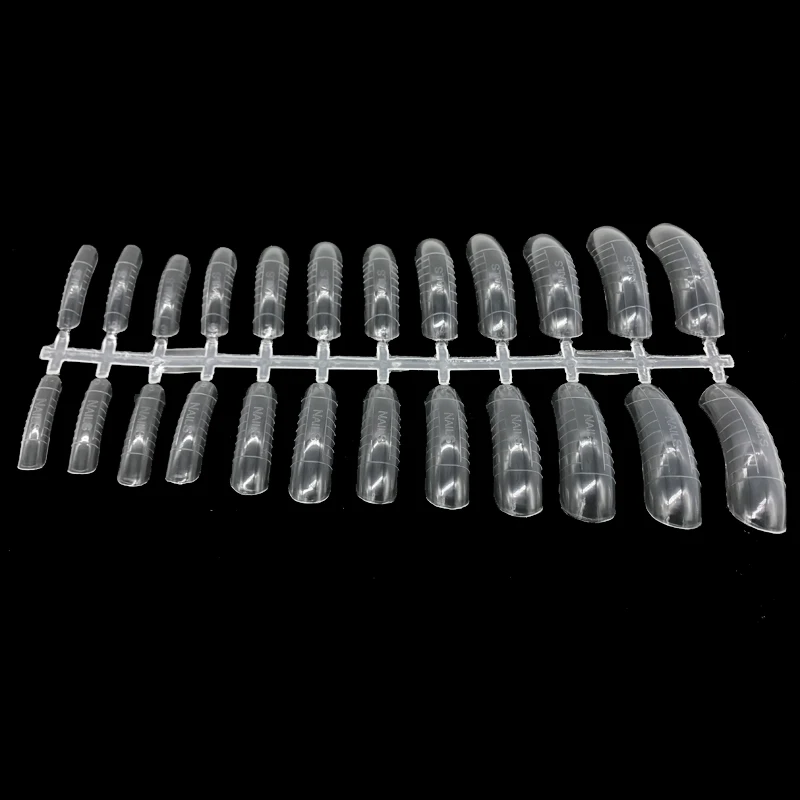 3 шт 72 Типсы акриловые прозрачные гелевые накладные ногти со шкалой Модель Форма для полного покрытия наращивание ногтей искусственный салон