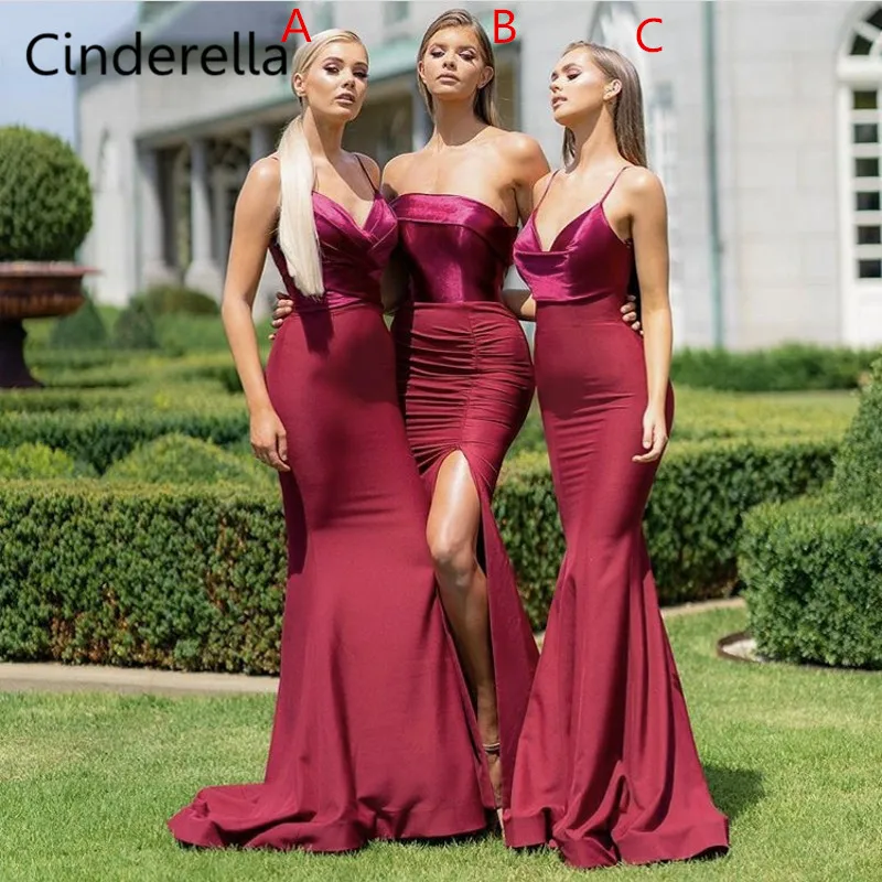 coral mermaid bridesmaid dresses