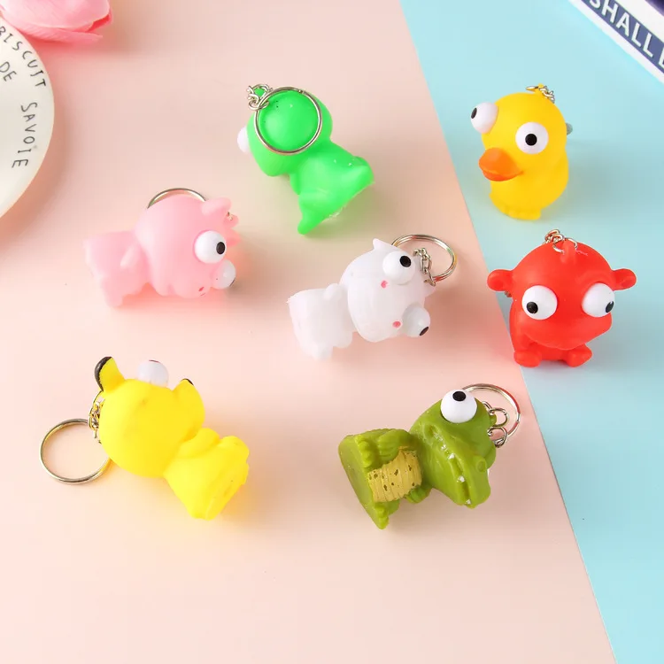 

Animal Vent Squeezing Eyes Random Pattern Antistress Gags Practical Jokes Keychain Backpack Pendant Anti Stress Toy For Children