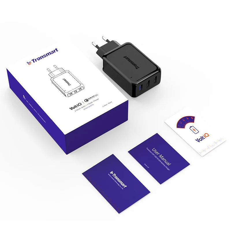 [3 Ports] Tronsmart W3PTA Quick Charge 3.0 USB Charger with VoltiQ Tech for Xiaomi for LG G5 Fast Phone Charger Adapter EU US UK