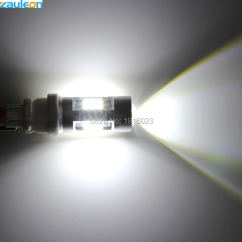 Zauleon 2 шт. T25 3157 светодиодный DRL P27/7 Вт 3156 P27W лампа заднего хода белый 6000K 901 люмен