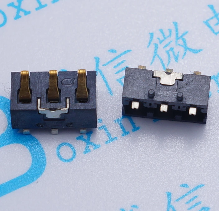 

10pcs/lot 3.0mm spacing 3pin battery bridge 4.6mm height of shell type battery With positioning column free shipping