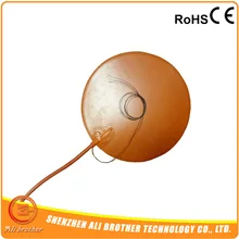 240 В 500 Вт диаметр 300*1,5 мм силиконовый нагревательный элемент с 1000 мм свинцовой проволокой, клейкая 1 сторона, 100 k Термистор