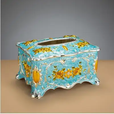 X6 Европейский ретро сплав металла ткани случае позолоченные розы Tissue Box Салфетка Бумага держатель коробка ткани украшение дома storagezjh0634 - Цвет: X6