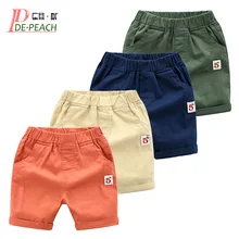DE PEACH/ г. Новые модные летние хлопчатобумажные шорты для маленьких мальчиков повседневные штаны для маленьких детей Детские шорты для мальчиков, одежда Размер 100-140