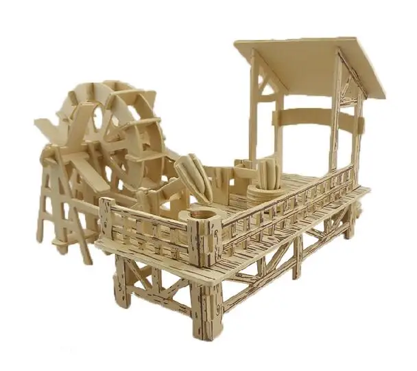 Игрушек! Деревянная игрушка 3D модель головоломка ручная работа DIY сборка игры деревянные ремесла строительный комплект китайская водяная мельница подарок на день рождения 1 p
