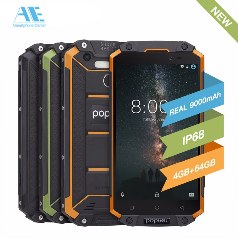 POPTEL P9000 Max 5 &quotFHD 4 GB 64 IP68 MT6750V Octa Core 4G смартфон Водонепроницаемый противоударный 13MP