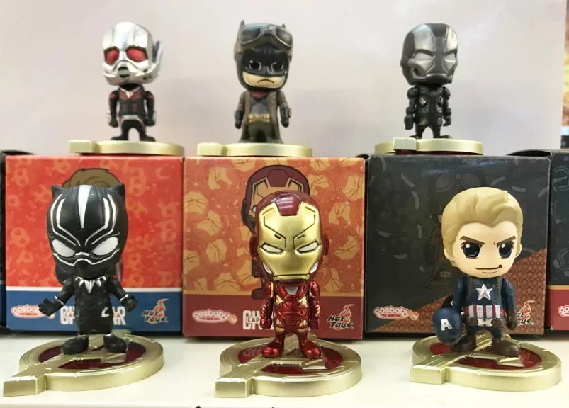

Avengers 6pcs/set Antman Captain America Black Panther Iron Man Doll PVC Action Figure Collectible Model Toy 5cm KT3572