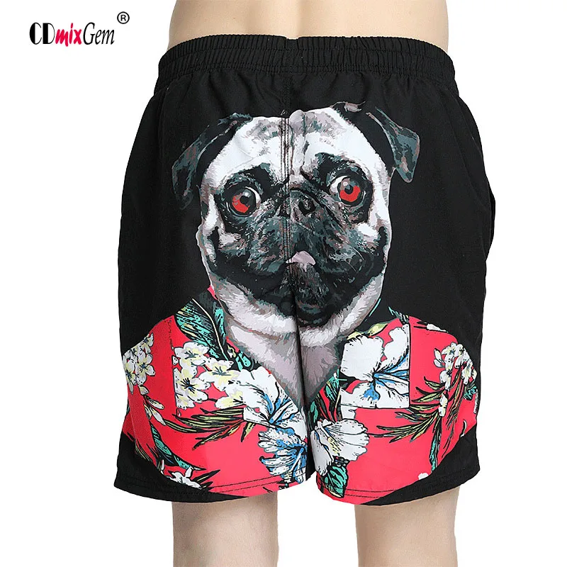 2018 Hip Hop Board Shorts 3D Print Doggy Dog Men Summer Beach Spa