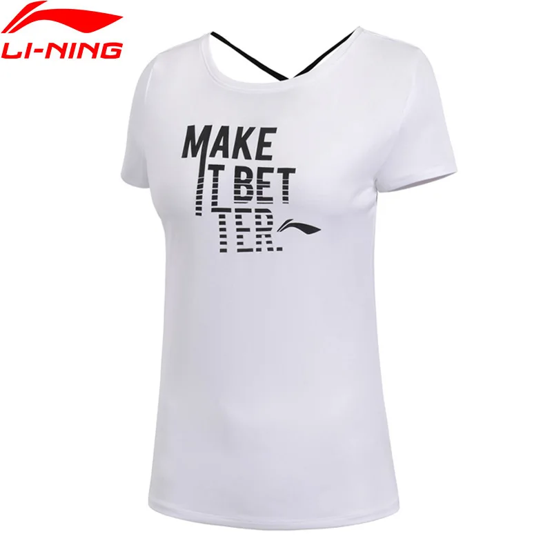 

Li-Ning Women Training Series T-Shirt AT DRY Breathable Regular Fit 100% Polyester LiNing Printing Sports Tee ATSP056 WTS1488