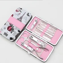 12 шт Нержавеющая сталь ногтей щипчики для ногтей расширение комплект по уходу за ногтями педикюра Ножничные Пинцет уха Палочки маникюрный набор/компанией dhl 100 комплекты