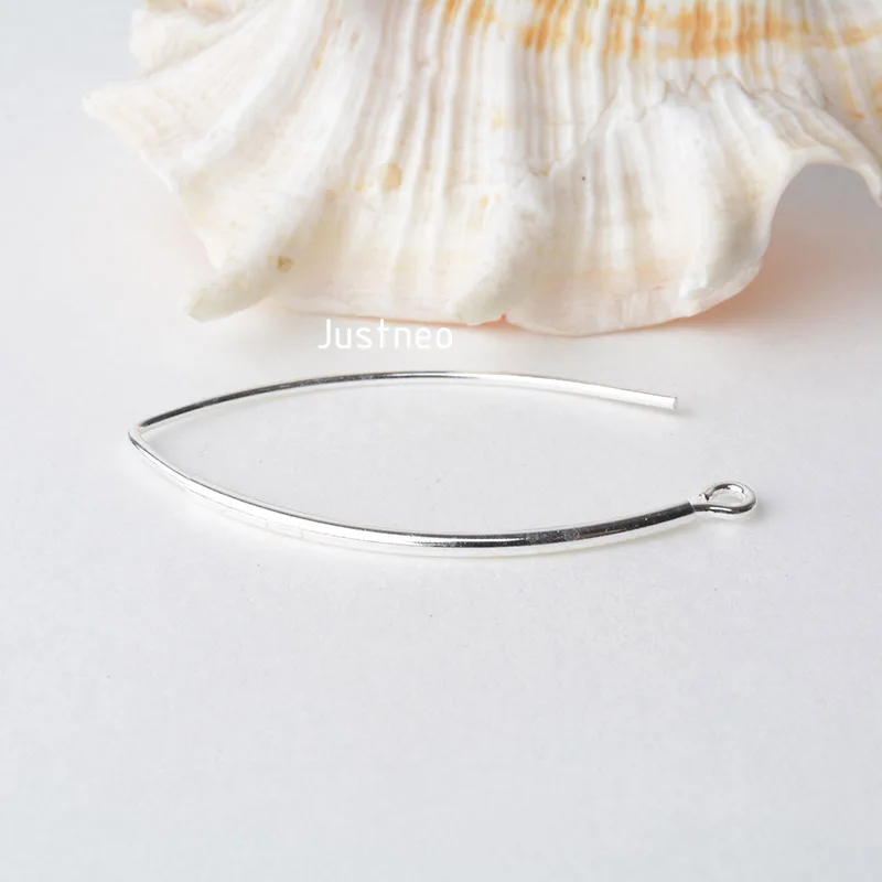 Крючок для ушей, твердые Серьги проволочные крючки из стерлингового ...