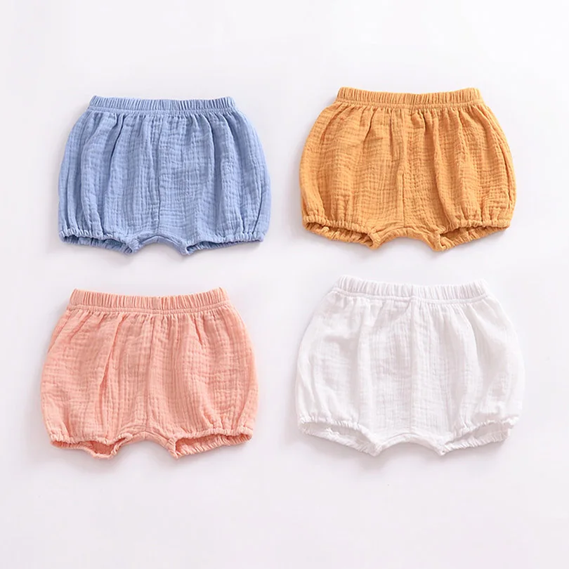 

2019 Baby Girls Boys Summer Shorts Linen Cotton Kids Outfits Children Clothing Newborn Bloom Pants Toddler PP Pants Infant 0-4Y