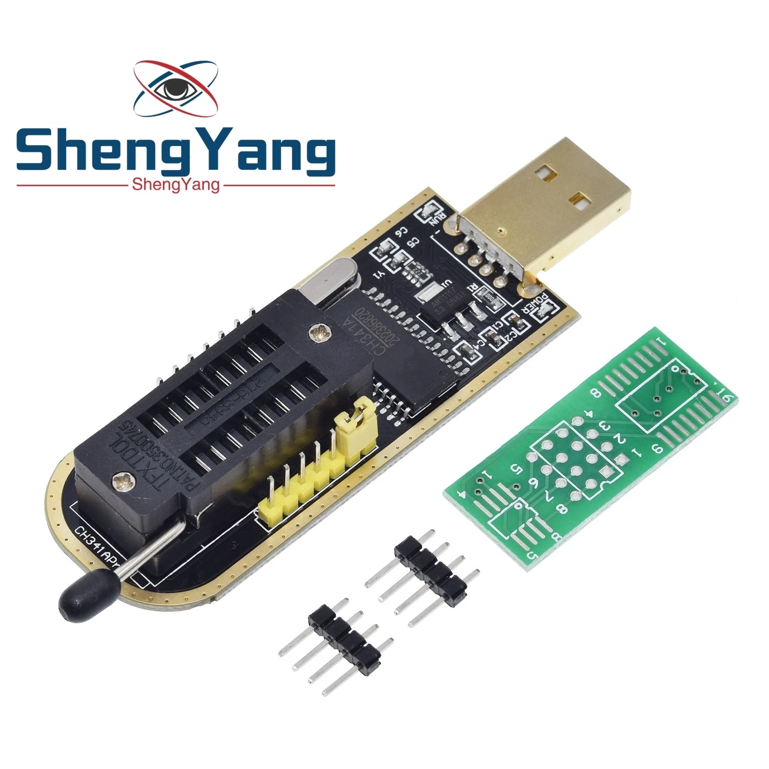 1 шт. ShengYang умная электроника CH340 CH340G CH341 CH341A 24 25 серия EEPROM Flash биос USB программатор с программным обеспечением и Драйвером