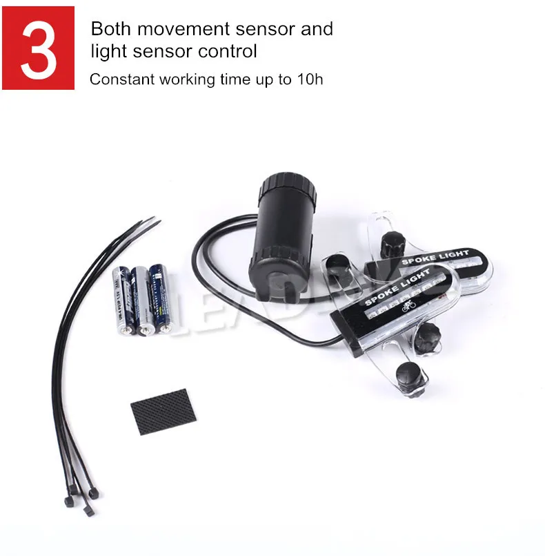 Cheap Leadbike Bicycle Spoke Light 30 Patterns Colorful Safety Wheel Light Lamp Movement and Light Sensor Night Riding Accessories 6