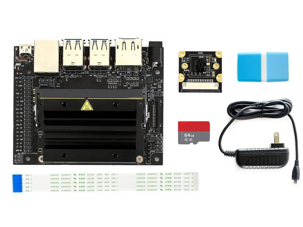 NVIDIA Jetson Nano разработчик комплект AI разработка посылка с 64 Гб Micro SD карты камера " ips дисплей источник питания - Комплект: Package B