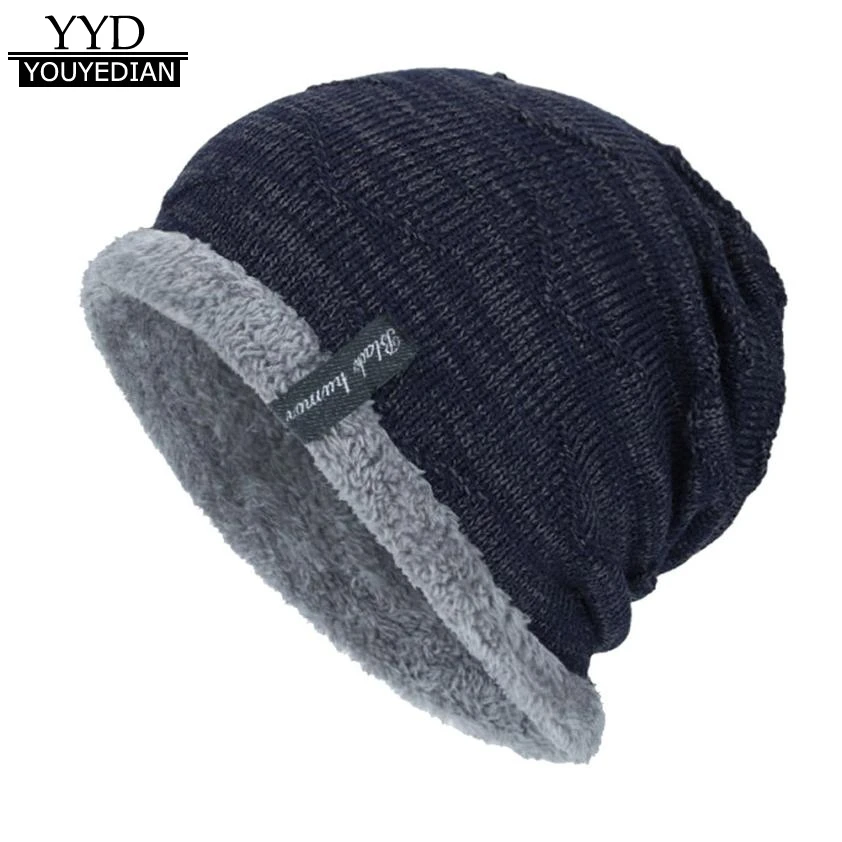 Winter Beanies Knit Winter Hats For Men Cashmere Beanie Skullies Black Gorros Hombre Warm Hats