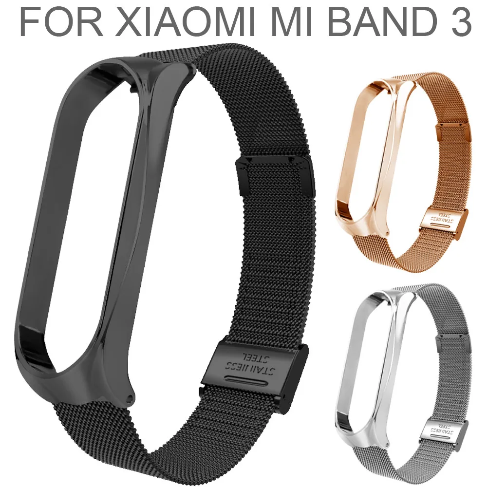 

Smartwatch Strap Smartband Mi Band Milanese Stainless Steel Luxury Wrist Strap Metal Wristband For Xiaomi Mi Band 3 Accessories